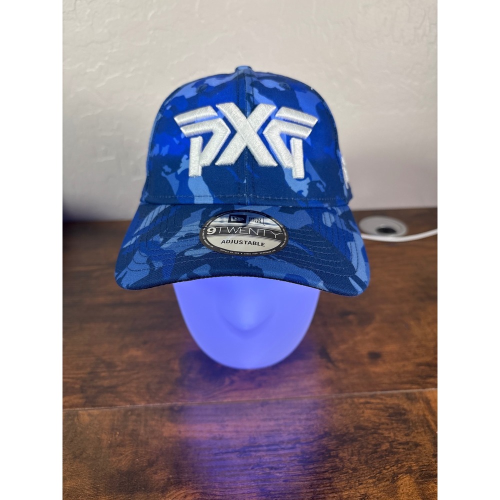PXG New Era 9TWENTY Fairway Camo Golf Hat Blue White Adjustable Strapback Cap